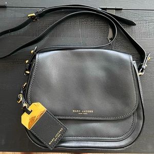 Marc Jacobs large black leather bag